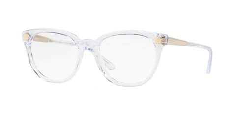 versace clear glasses women's|clear Versace glasses on face.